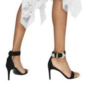 Maje Falbaria Suede Ankle buckle heel - size 38 - US 7.5